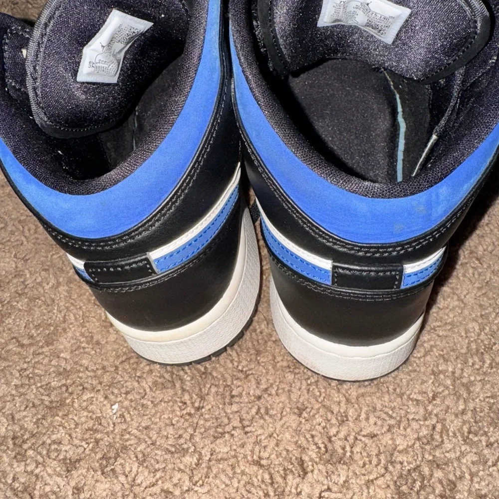 Jordan Black and Blue High-Top Sneakers - Picture 3 of 3